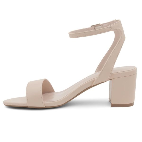 Women's Low Heels – 2.75 Inch Chunky Block Heeled Sandals | Clear Sandals, Open Toe Dressy Short Heels with Ankle Strap for