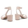 Women's Low Heels – 2.75 Inch Chunky Block Heeled Sandals | Clear Sandals, Open Toe Dressy Short Heels with Ankle Strap for