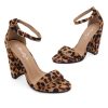 Rosemmina Women’s Chunky Block Heels Open Toe Dress Heeled Sandals Ankle Strappy High Heel Pumps Shoes for Prom Wedding Party