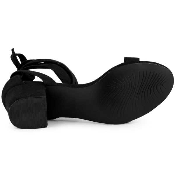 Women's Open Toe Block Heel Lace Up Heels Heel Sandals