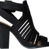 Yummy ~ Gladiator Cutout Stacked Heel Sandal Shoes with Adjustable Ankle Buckle