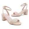 Women's Low Heels – 2.75 Inch Chunky Block Heeled Sandals | Clear Sandals, Open Toe Dressy Short Heels with Ankle Strap for