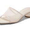 Womens Slide Sandals Mesh Chunky Heels Mules Square Open Toe Slip On Summer Dress Shoes