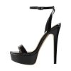Platform Stiletto High Heels for Women, Round Open Toe Ankle Strap Sexy Heeled Sandals for Wedding Party Dress
