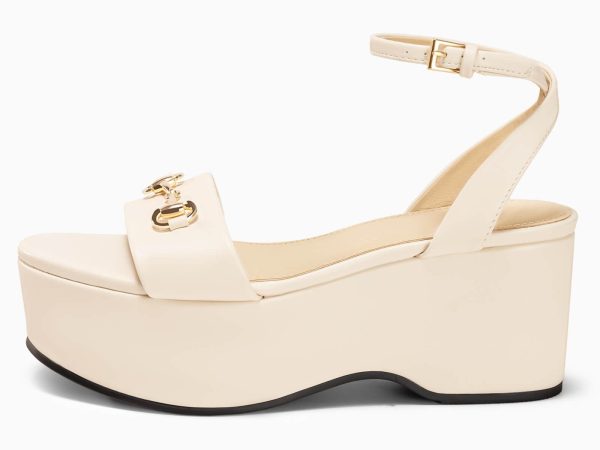 Womens Platform Sandals Chunky Wedges Heels Open Toe Ankle Strap Summer Dress Shoes with Metal Buckle