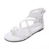 Women's Gladiator Strap Sandals Flat Fisherman Thong Cross Strappy Sandals