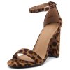 Rosemmina Women’s Chunky Block Heels Open Toe Dress Heeled Sandals Ankle Strappy High Heel Pumps Shoes for Prom Wedding Party