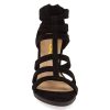 Women Chunky Mid High Heel Sandals Open Toe T-Strap Pumps Cutout Dress Party Prom Office Strappy Shoes Elastic Back Zipper Size
