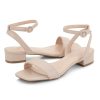 Women's Low Heels Dressy Sandals for 2025-1 Inch Chunky Block Short Heels | Square Open Toe with Adjustable Ankle Strap |