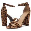 Rosemmina Women’s Chunky Block Heels Open Toe Dress Heeled Sandals Ankle Strappy High Heel Pumps Shoes for Prom Wedding Party