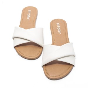Women's Flat Sandals Fashion Slides With Soft Leather Slippers for Summer Size 6-11