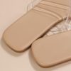 Women's Clear Sandals Strappy Jelly Flat Slides Dressy Open Toe Cute Vacation Beach Shoes 2025