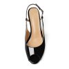 Women Slingback Low Kitten Heel Pumps 2.5'' Heeled Sandals Peep Open Toe Ankle Strap Dress Shoes