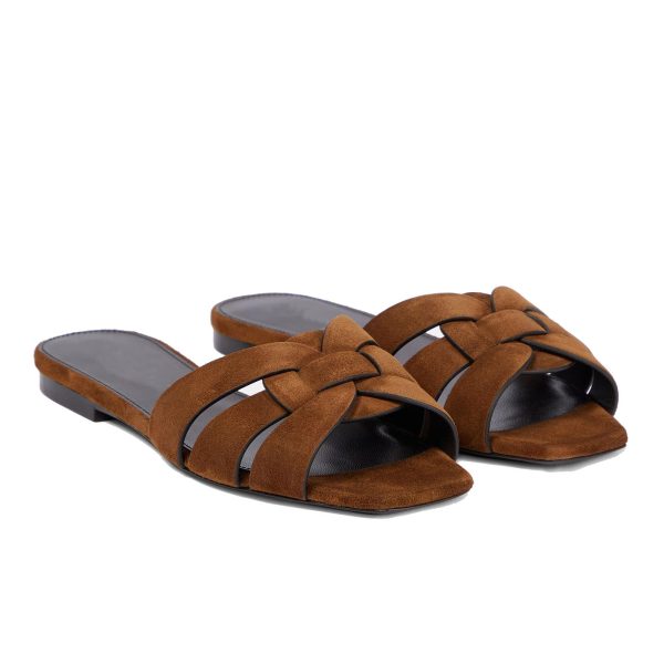 Women's Flat Sandals Square Toe Patent Leather Comfortable Slip on Slippers Casual Summer Dressy Beach Slide Sandals for Women