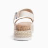 Women’s Open Toe Wedge Platform Espadrilles Ankle Strap Buckle Faux Leather Cork Rubber Summer Sandals