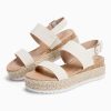 Women’s Open Toe Wedge Platform Espadrilles Ankle Strap Buckle Faux Leather Cork Rubber Summer Sandals