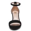 Women Open Toe Low Chunky Short Heels Ankle Strap Block Heel Sandals Party Dress Wedding Pump Shoes