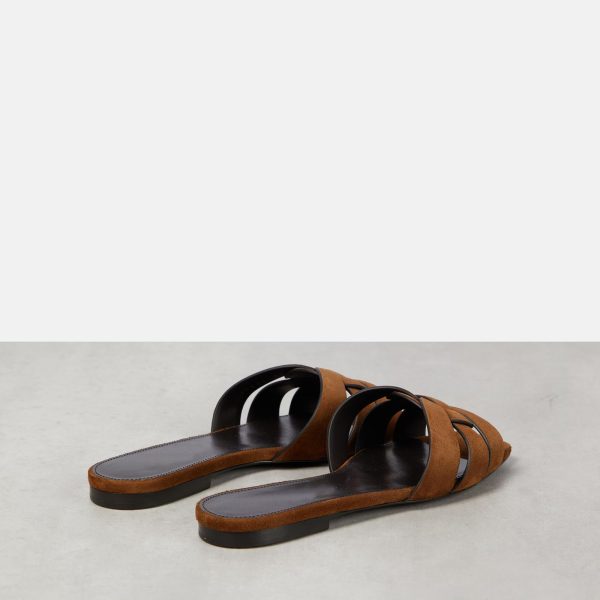 Women's Flat Sandals Square Toe Patent Leather Comfortable Slip on Slippers Casual Summer Dressy Beach Slide Sandals for Women