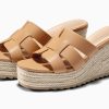 Women's Wedge Sandals Platform Espadrille Heels Open Toe Strappy Slip On Casual Summer Slide Shoes