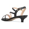 Women Low Kitten Heel Peep Open Toe Sandals Ankle Strap Buckle Prom Party Cute Basic Classic 1.4 Inches Heels