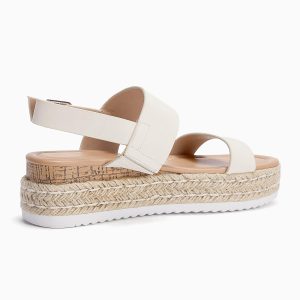 Women’s Open Toe Wedge Platform Espadrilles Ankle Strap Buckle Faux Leather Cork Rubber Summer Sandals