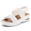 Women's Walking Sandals Comfortable Air Cushion Platform Elastic Ankle Strap Open Toe Ourdoor Summer Shoes