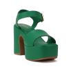 Launch ~ Women Open Toe Ankle Strap Platform Chunky High Heeled Sandal