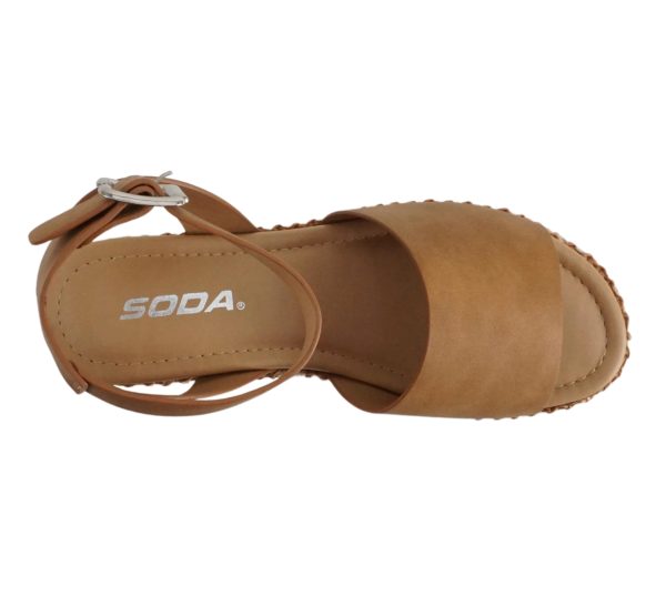 Topic Open Toe Buckle Ankle Strap Espadrilles Flatform Wedge Casual Sandal