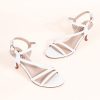 Women's Black Nude White Silver Heels for Women Dress Kitten Heels Strappy Open Toe Heels Sandals Wedding Evening Party Shoes