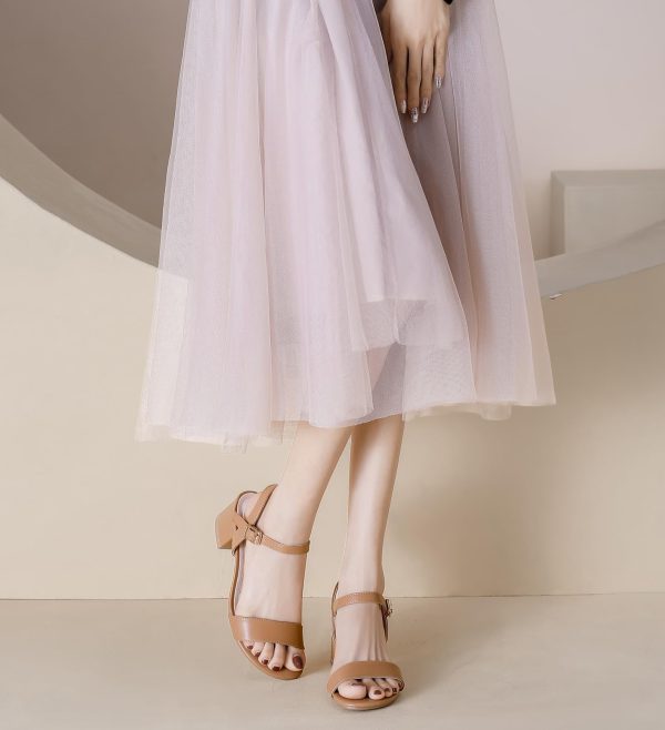 Women's Open Toe Ankle Strap Glitter Low Block Chunky Heels Sandals Dress Pumps Shoes