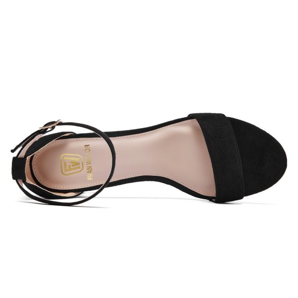 Women Open Toe Low Chunky Short Heels Ankle Strap Block Heel Sandals Party Dress Wedding Pump Shoes