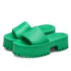 Womens Backless Platform Sandals Slip On Thick Sole Waterproof Slippers Open Toe Summer Shoes for Women