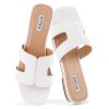 Women's Flat Sandals Comfortable Summer Open Toe Slip On Dressy Slide Sandals