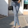 Women's Open Toe Heeled Mules Block Heels Sandals Knit Chunky Square Heels Slip On Breathable Slides Sandal