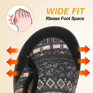 Womens Slippers Wide Diabetic Shoes Adjustable Arthritis Edema House Shoes Indoor Outdoor Slippers