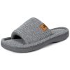 Women's Open Toe Slippers Soft Terry Cloth Indoor Slip on House Shoes
