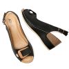 Women's Peep Toe Bow Hollow Out Slingback Platform Wedge Sandals