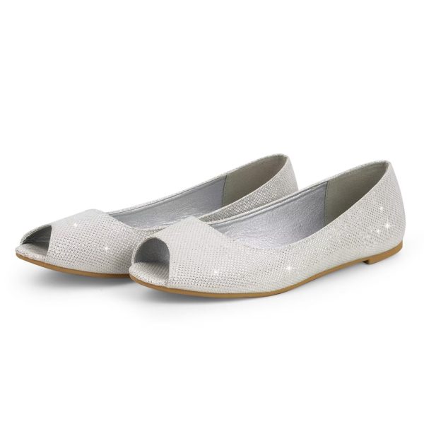 Peep Toe Flat Shoes for Women