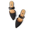 Mules for Women Adjustable Strap Pointed Toe Backless Loafer Shoes…