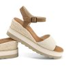 Womens Espadrille Wedge Sandals EVA Sole Platform Sandal Open Toe Ankle Strap Buckle Shoes