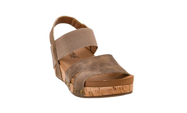 Women's Better With Time 2-Inch Wedge - Timeless Wide Toe Strap With Cut Outs, Elastic Gore Strap Around Ankle, And EVA Insoles