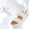 Women's Walking Sandals Comfortable Air Cushion Platform Elastic Ankle Strap Open Toe Ourdoor Summer Shoes
