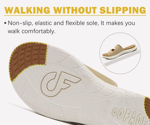 Womens Orthotic Slides Comfort Plantar Fasciitis Arch Support Slip on Flat Sandals Ladies Soft Cushion Fashion Yoga Mat Slippers