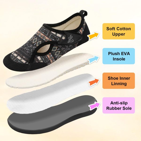 Womens Slippers Wide Diabetic Shoes Adjustable Arthritis Edema House Shoes Indoor Outdoor Slippers