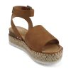 Topic Open Toe Buckle Ankle Strap Espadrilles Flatform Wedge Casual Sandal