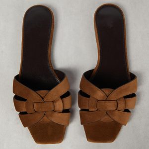 Women's Flat Sandals Square Toe Patent Leather Comfortable Slip on Slippers Casual Summer Dressy Beach Slide Sandals for Women