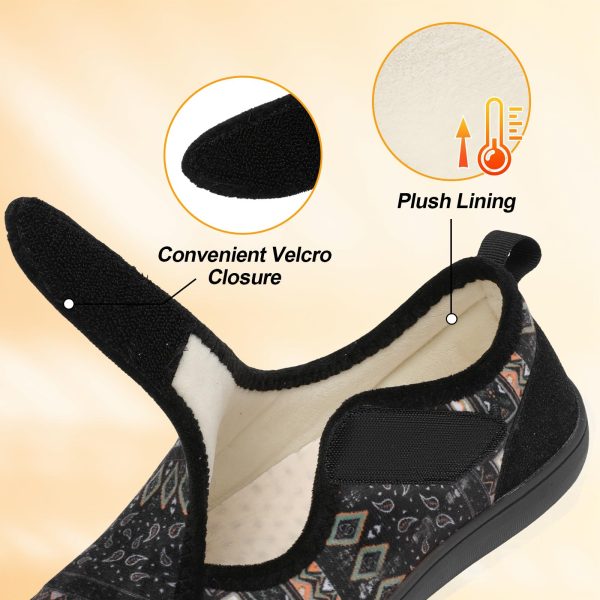 Womens Slippers Wide Diabetic Shoes Adjustable Arthritis Edema House Shoes Indoor Outdoor Slippers