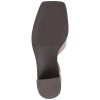 Womens Buckle Strap Open Square Toe Chunky Stacked Block Heel Evangeline Comfort Foam Pumps