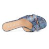 Open Toe Low Heel Mules Cross-Strap Backless Slip-on Kitten Heel Sandals Comfortable Summer Dress Shoes 1.4 Inches Heels