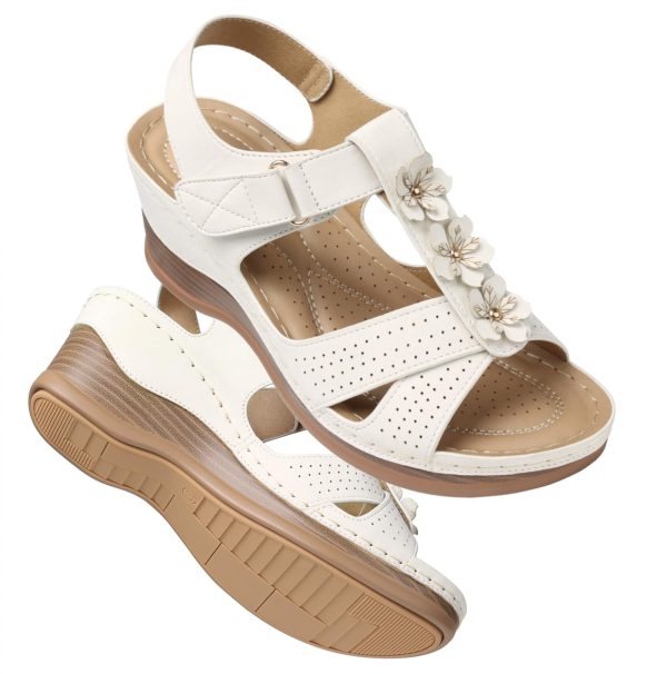 Womens Sandals Wedge Platform: Summer Ankle Strap Open Toe Wedge - Dressy Sandals Women - Comfortable Walking Low Sandal